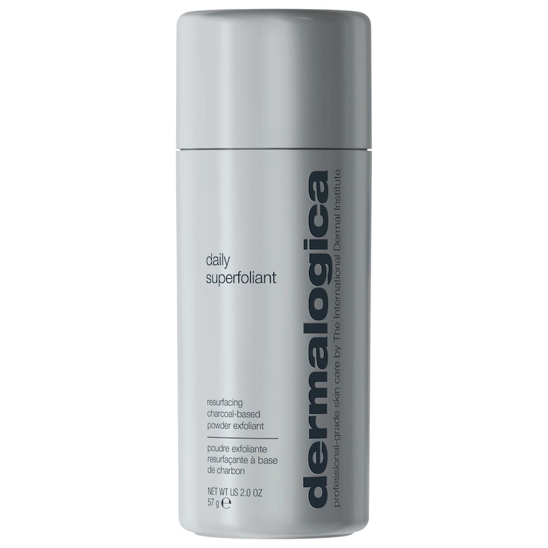 Daily Superfoliant, Charcoal & Niacinamide Powder Exfoliant with AHA & Enzymes for Resurfacing, Pores & Anti-Pollution