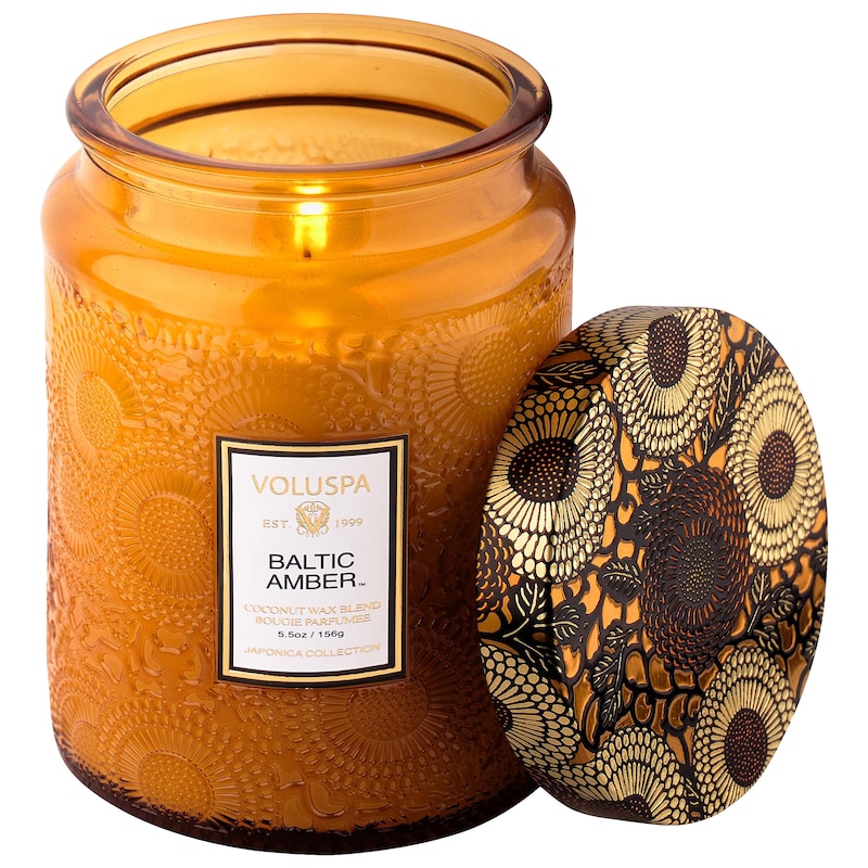 Baltic Amber Glass Candle