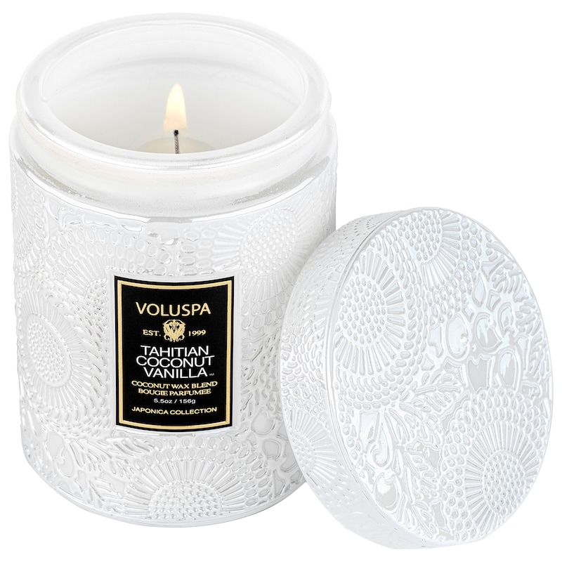 Mini Tahitian Coconut Vanilla Glass Candle