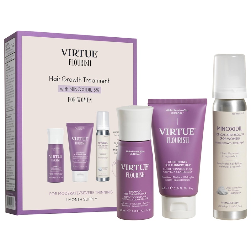 Flourish® Hair Growth Treatment Set with Minoxidil Foam