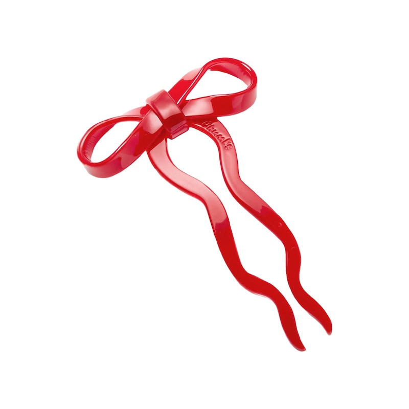 Small Red Bow Hair Pin