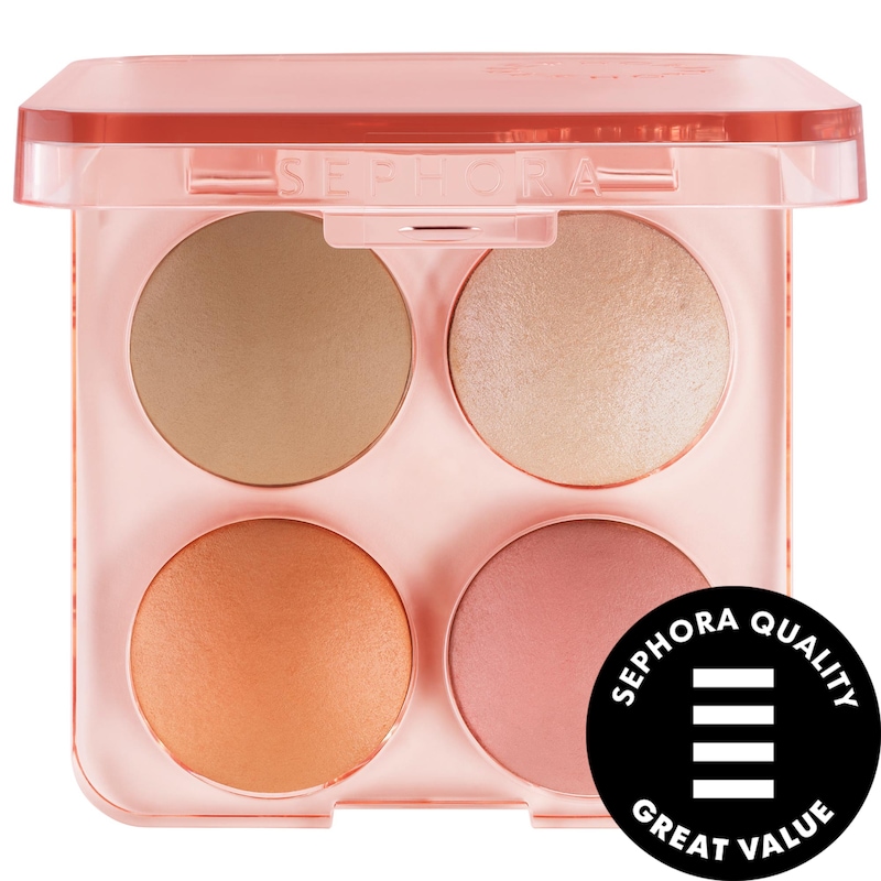 Colorful Face Bronzer, Blush & Highlighter Palette