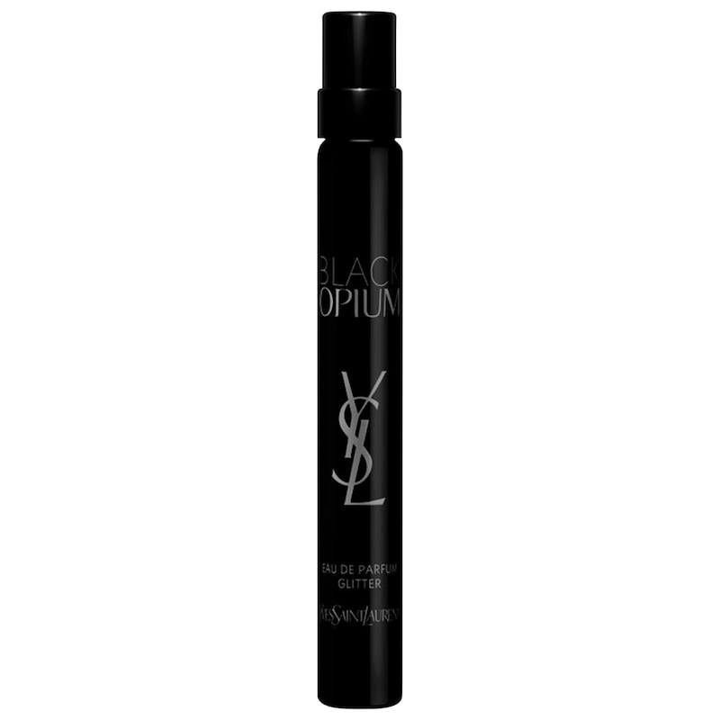 Black Opium Eau de Parfum Glitter Travel Spray with Marshmallow & Coffee