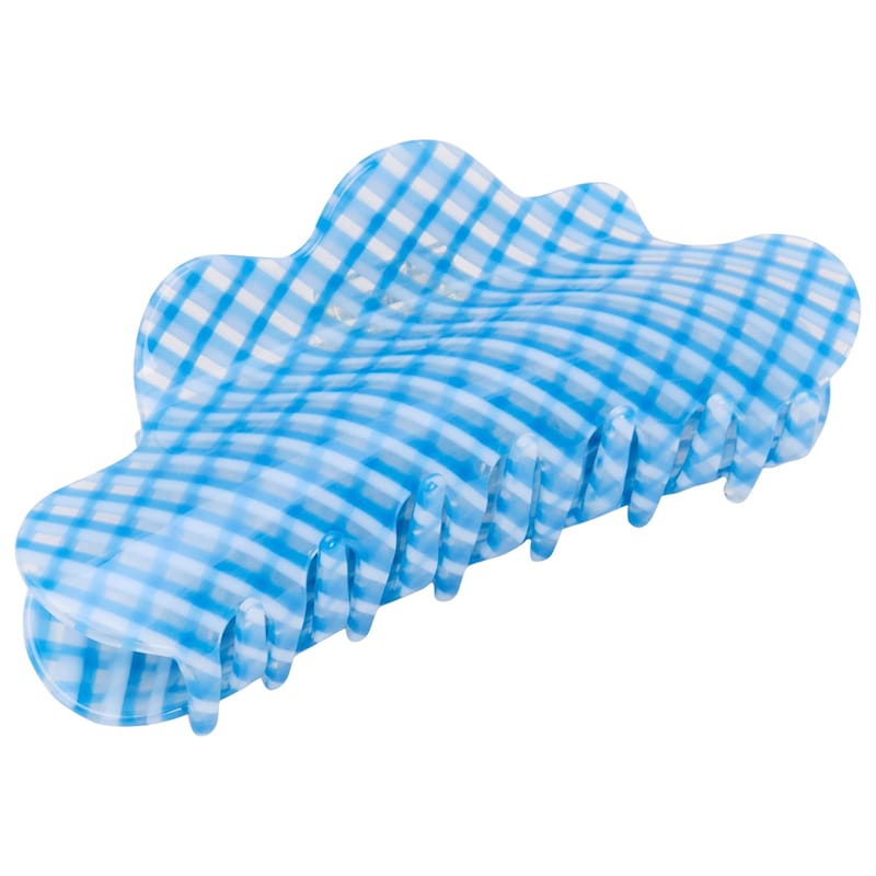 Large Nimbus Hair Claw Clip in Blue Lattice