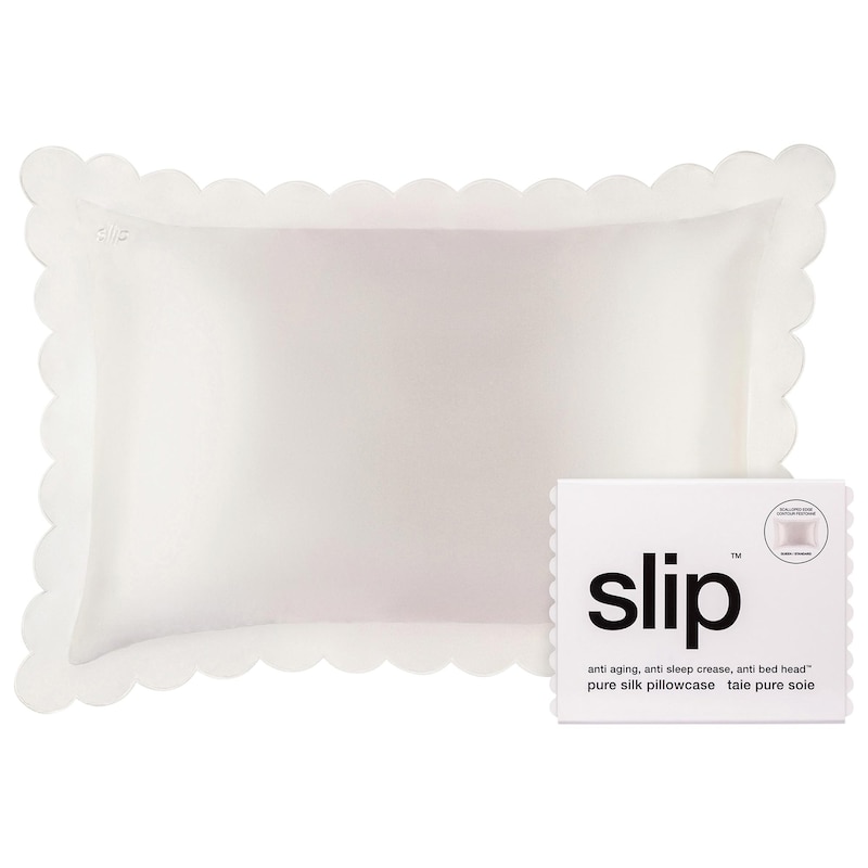 Slip Pure Silk Queen Pillowcase with Scalloped Edge