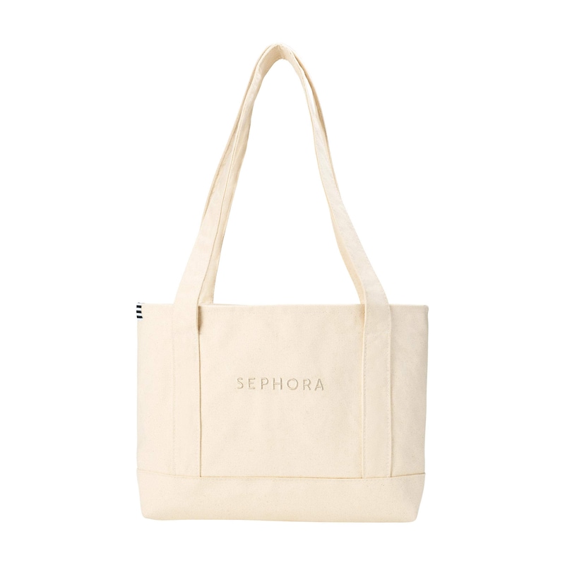 Canvas Tote Bag with Lipstick Pockets