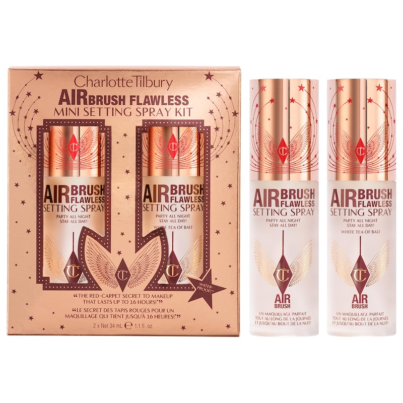 Mini Airbrush Flawless Hydrating & Waterproof Setting Spray Duo Gift Set