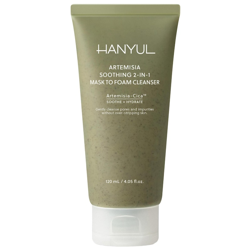 Korean Artemisia Soothing 2-in-1 Mask to Foam Cleanser with Hyaluronic Acid + BHA