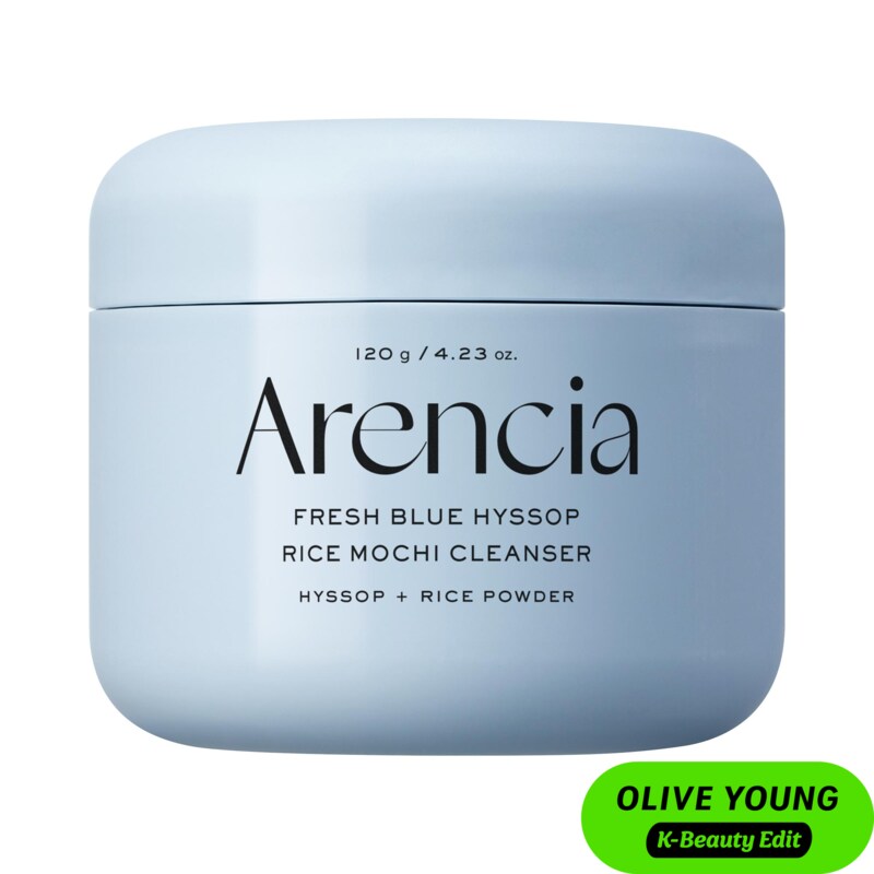 Fresh Blue Hyssop Rice Mochi Foaming Cleanser with Bentonite Clay for Oily Skin