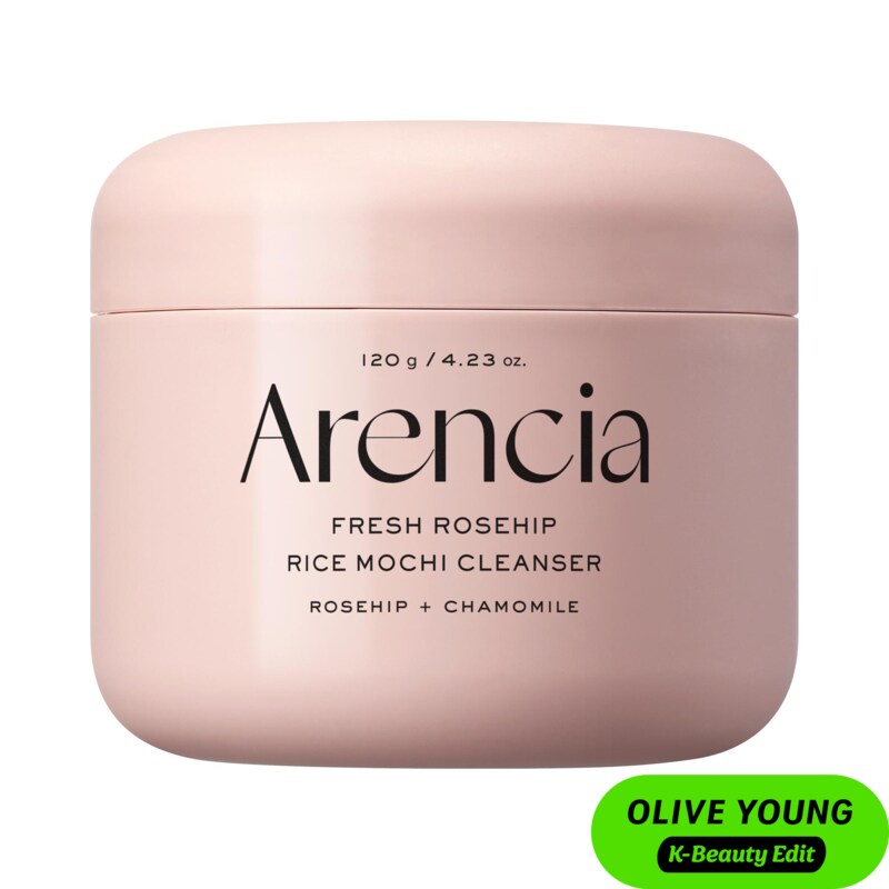 Fresh Rosehip Rice Mochi Foaming Cleanser with Pink Aloe Vera for Dry and Sensitive Skin