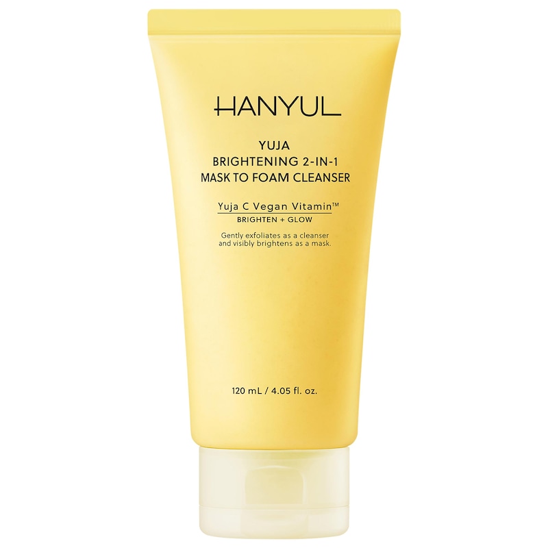 Korean Yuja Brightening 2-in-1 Mask to Foam Cleanser with Vitamin C + Niacinamide