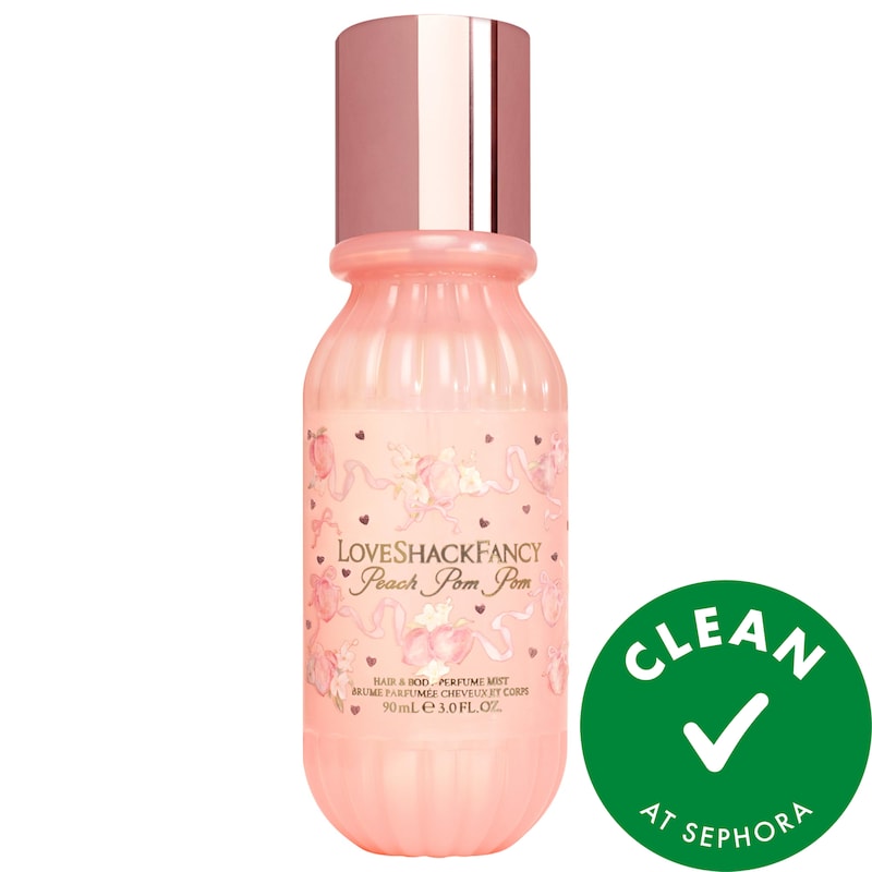 Mini Peach Pom Pom Hair & Body Mist