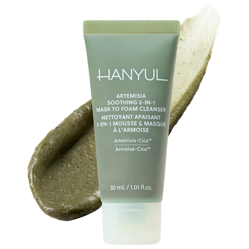 Korean Mini Artemisia Soothing 2-in-1 Mask to Foam Cleanser with Hyaluronic Acid + BHA
