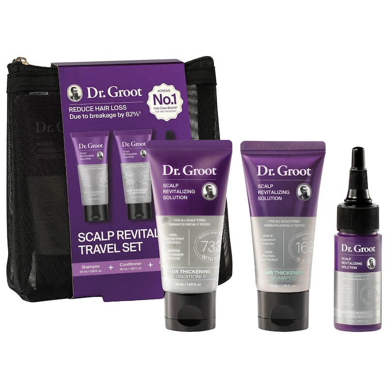 Mini Hair Thickening Shampoo, Conditioner & Miracle In Shower Treatment Travel Gift Set