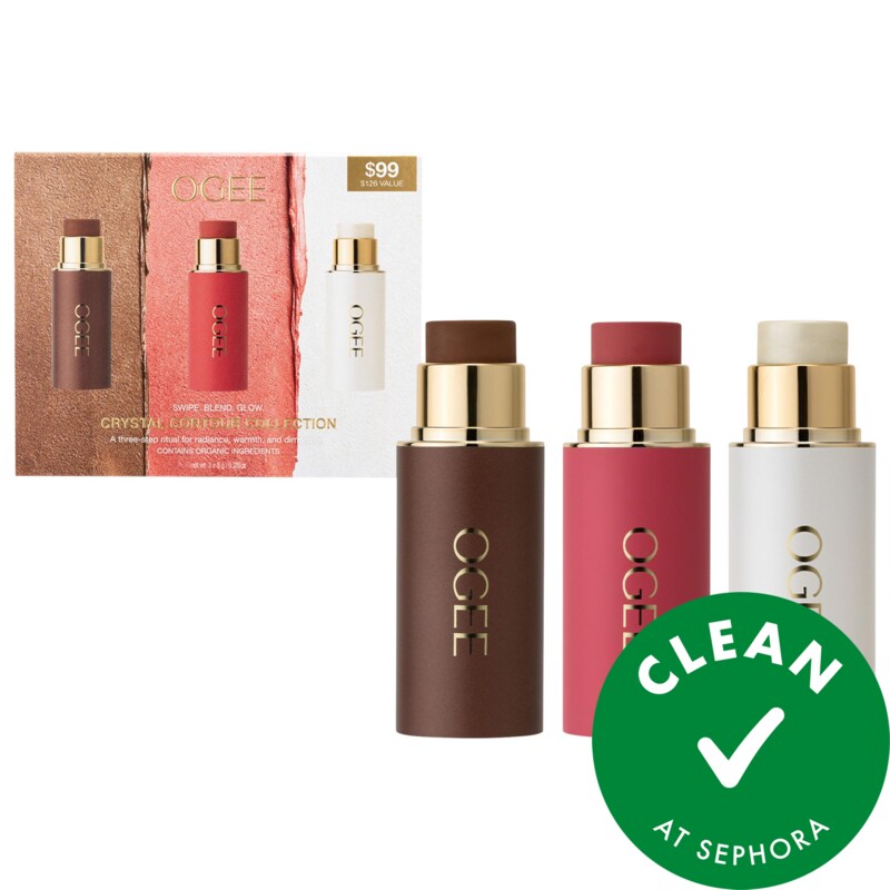Crystal Contour Collection - Cream Bronzer Blush and Highlighter Set