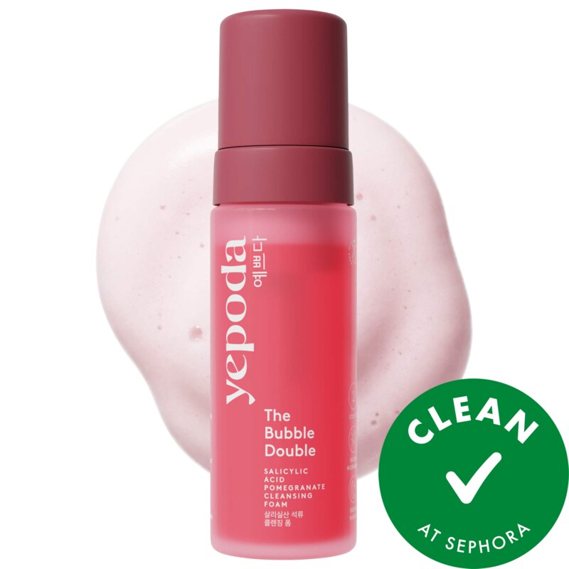 The Bubble Double - Korean Salicylic Acid Foam Cleanser with Pomegranate