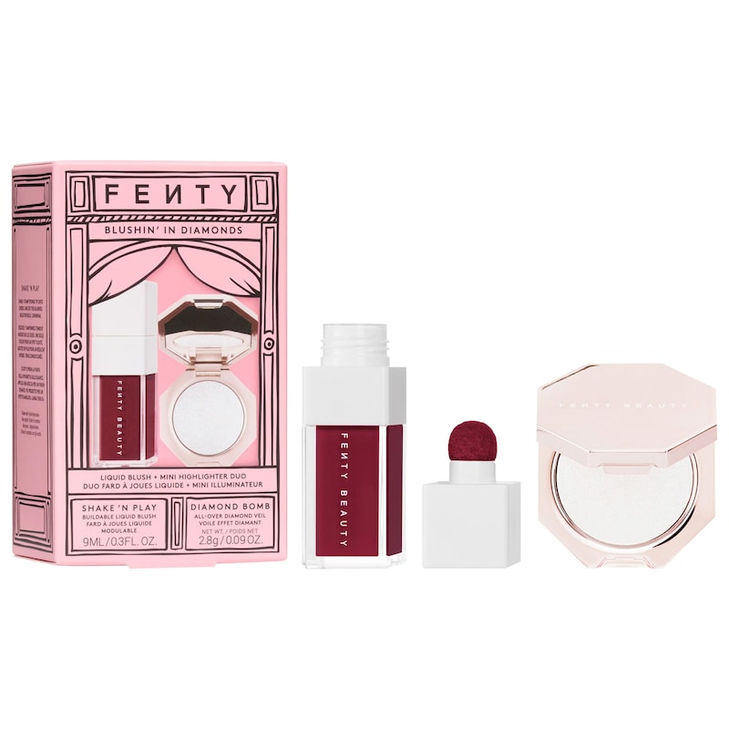 Blushin' In Diamonds Liquid Blush + Highlighter Duo​ Makeup Gift Set