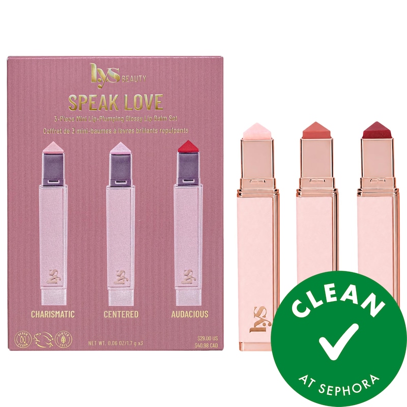 Mini Speak Love 3-piece Lip-Plumping Glossy Lip Balm Set
