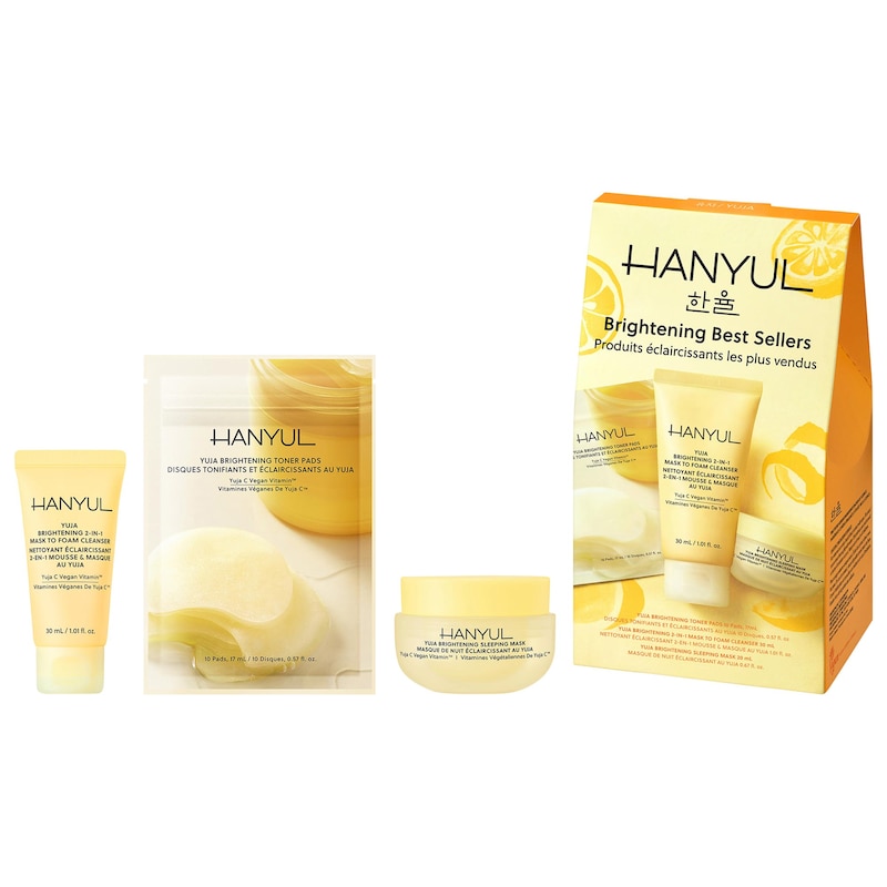 Korean Yuja Brightening Best Sellers Set with Vitamin C + Niacinamide