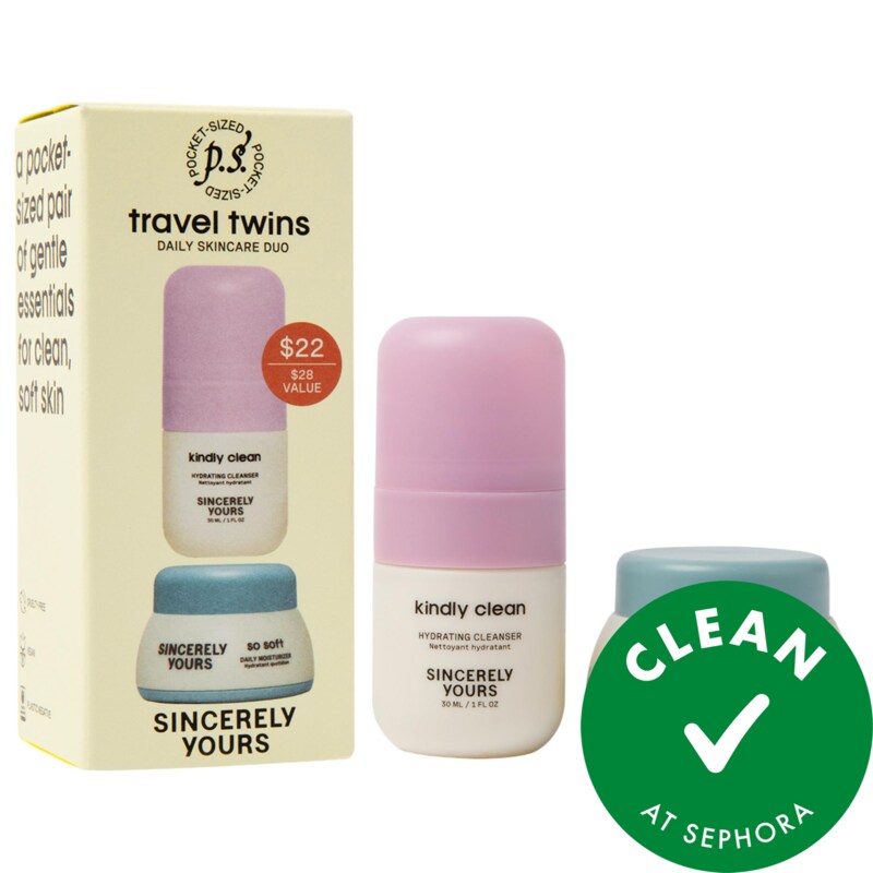 Travel Twins Mini Cleanser & Moisturizer Duo for Sensitive Skin