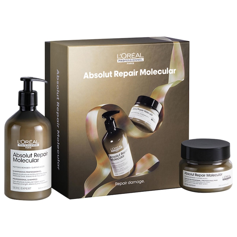 Absolut Repair Molecular Shampoo & Hair Mask Gift Set For Bond Building