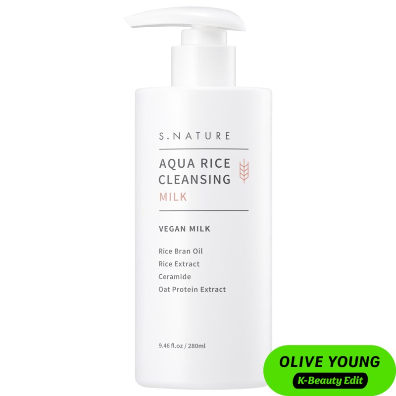 Aqua Rice Cleansing Milk Gentle Makeup Remover for Sensitive Skin