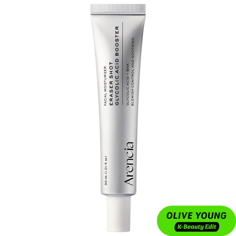 Eraser Shot Glycolic Acid Booster Cream with BHA for Texture Refining and Pore Care for Acne-Prone Skin