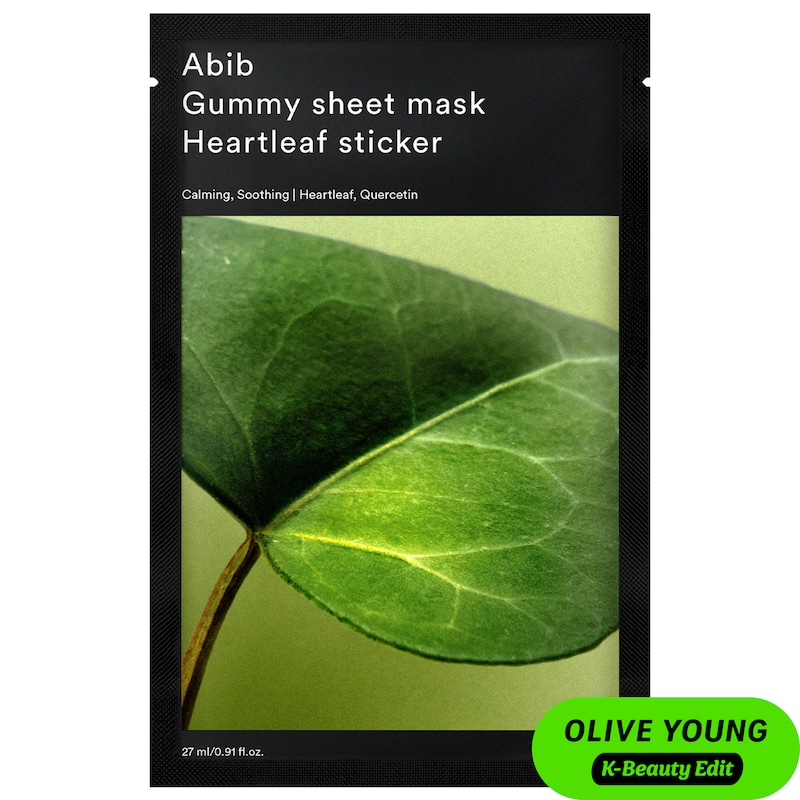 Gummy Sheet Mask Heartleaf Sticker Korean Face Mask for Sensitive Skin, Soothing & Redness Relief