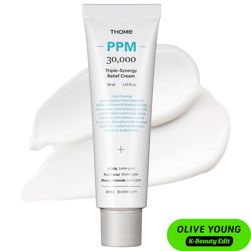 PPM 30,000 Triple-Synergy Relief Cream with PDRN, Panthenol & Madecassoside for Sensitive, Blemish-Prone Skin