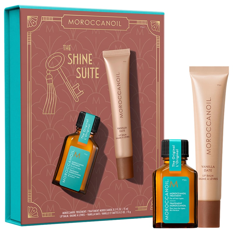 Mini Argan Hair Oil & Lip Balm Set