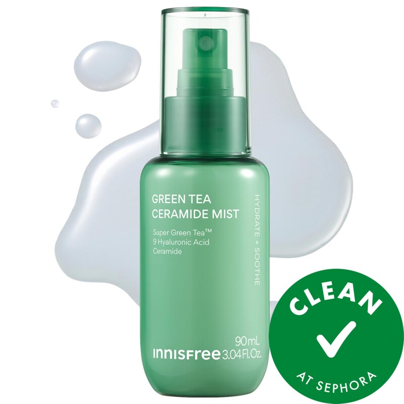 Green Tea Korean Ceramide Mist with Hyaluronic Acid for Redness & Soothing