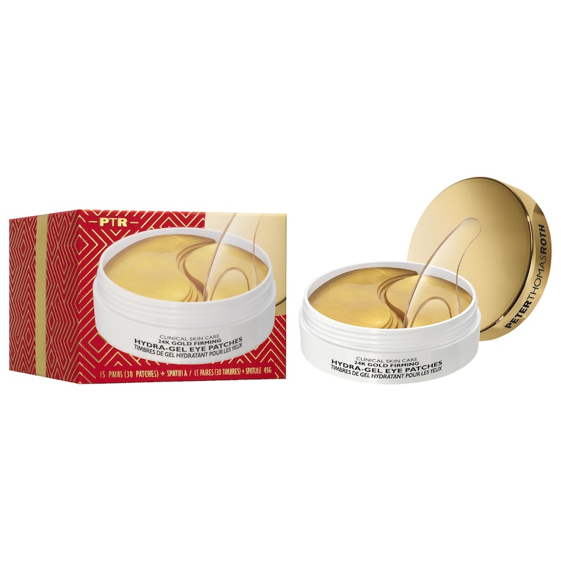 Travel-Size 24K Gold Firming Hydra-Gel Eye Mask Patches for Fine Lines and Dark Circles
