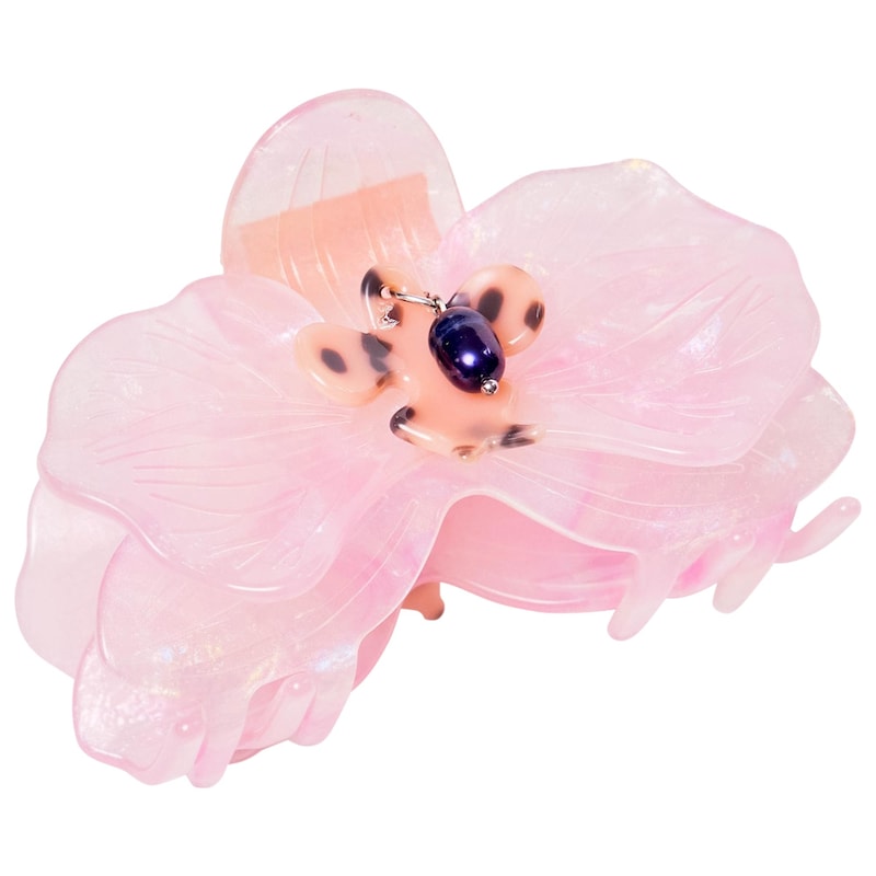 Orchid Hair Claw Clip in Pink Shimmer