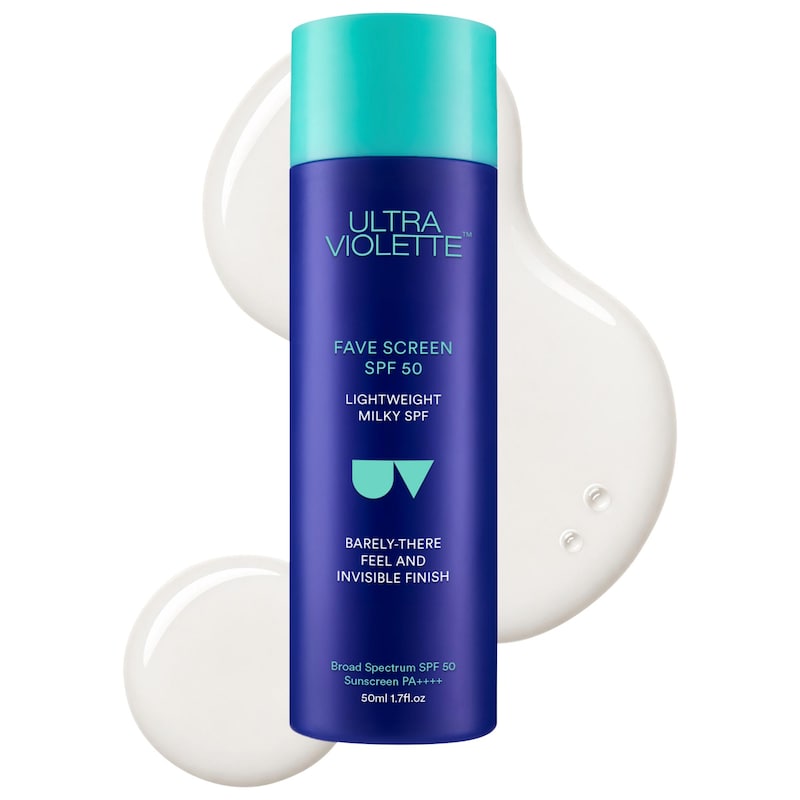 Fave Screen SPF 50 Lightweight Milky Face Sunscreen with Bemotrizinol